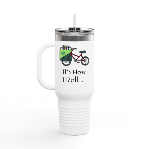 It's How I Roll Book Bike - Insulated Travel Mug, 40oz