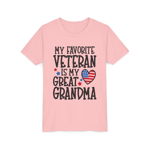 My Favorite Veteran is my Great Grandma - Youth Short Sleeve Tee
