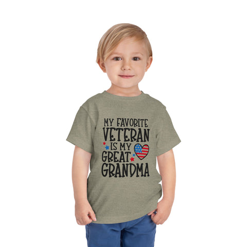 My Favorite Veteran is My Great Grandma - Toddler Short Sleeve Tee
