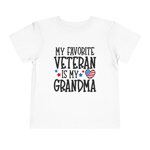 My Favorite Veteran is My Grandma - Toddler Short Sleeve Tee