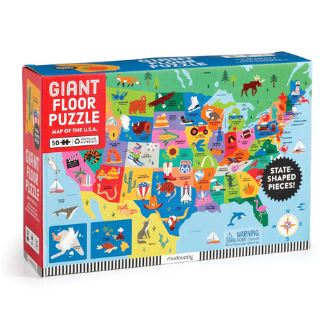 Map of the U.S.A. 50 Piece Giant Floor Puzzle