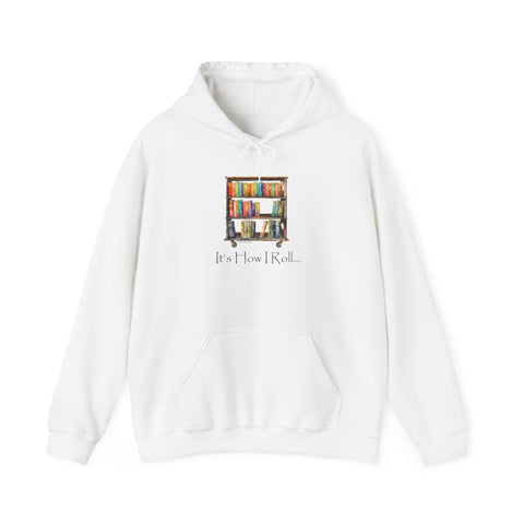 It's How I Roll Book Cart - Unisex Heavy Blend Hoodie, Casual Wear