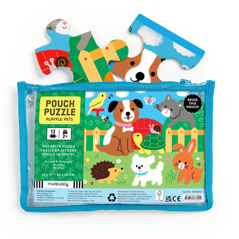 Playful Pets 12 Piece Pouch Puzzle