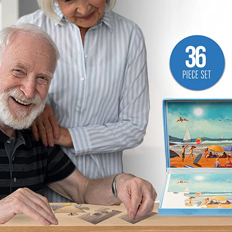 Assistex Dementia Puzzle 63 Large Pieces Jigsaw – Beach Fun