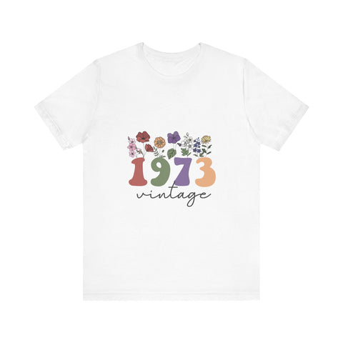 1973 Vintage Floral Unisex T-Shirt – Nostalgic & Stylish Tee