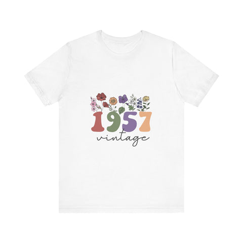 1957 Vintage Floral Unisex T-Shirt – Nostalgic & Stylish Tee