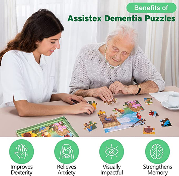 Assistex Dementia Puzzle 24 Large Pieces Jigsaw – Garden Birds