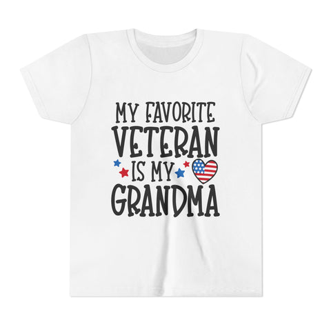 My Favorite Veteran is my Grandma - Youth Short Sleeve Tee