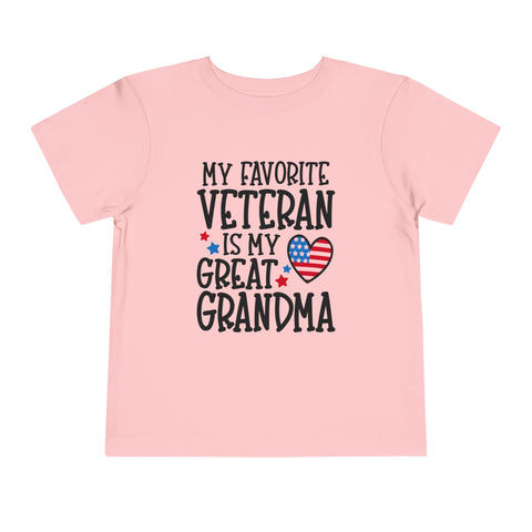 My Favorite Veteran is My Great Grandma - Toddler Short Sleeve Tee