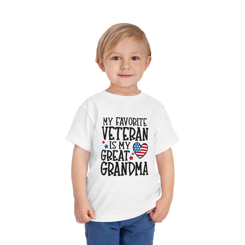 My Favorite Veteran is My Great Grandma - Toddler Short Sleeve Tee