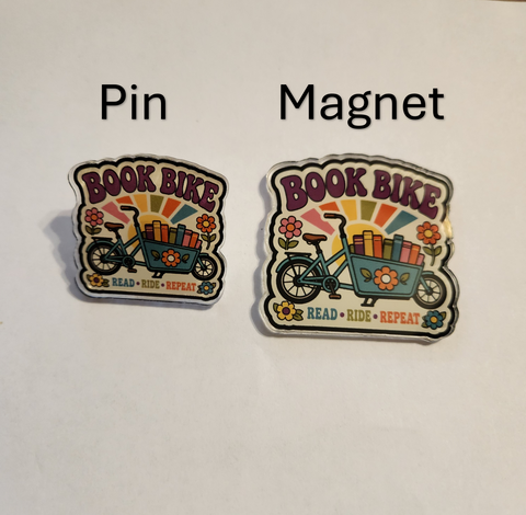 Book Bike Acrylic Magnet