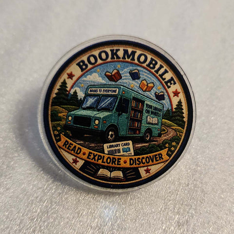 Bookmobile Patch Acrylic Pin