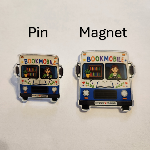 Bookmobile Acrylic Magnet