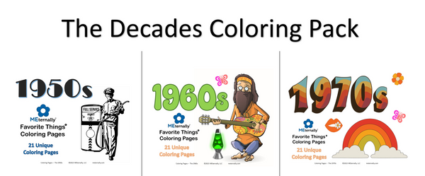 Coloring Collection - 50s, 60s & 70s Coloring Collection