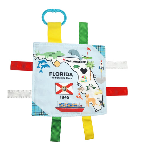 Florida Crinkle Tag Sensory Figit Square 8"x8"