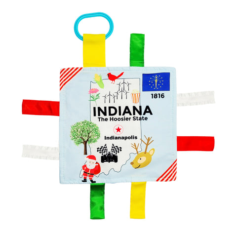 Indiana Crinkle Tag Sensory Figit Square 8"x8"