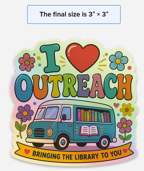 Outreach Holographic Die Cut Sticker