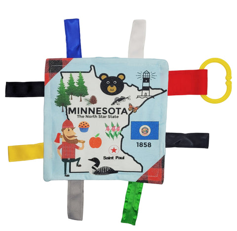 Minnesota Crinkle Tag Sensory Figit Square 8"x8