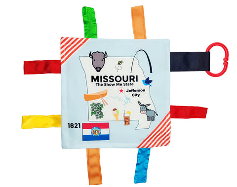 Missouri Crinkle Tag Sensory Figit Square 8"x8