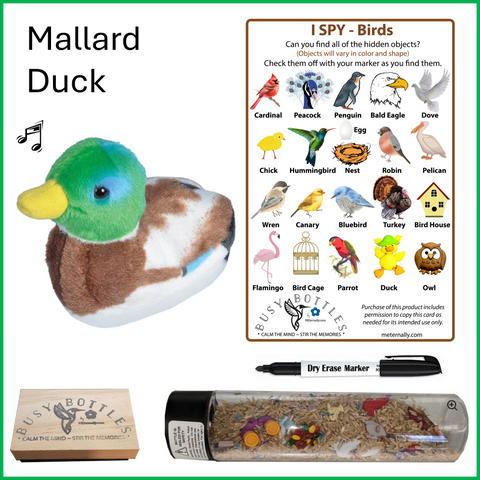 Busy Bottle Mini Kit - Birds Busy Bottle & Audubon Mallard Duck with Sound