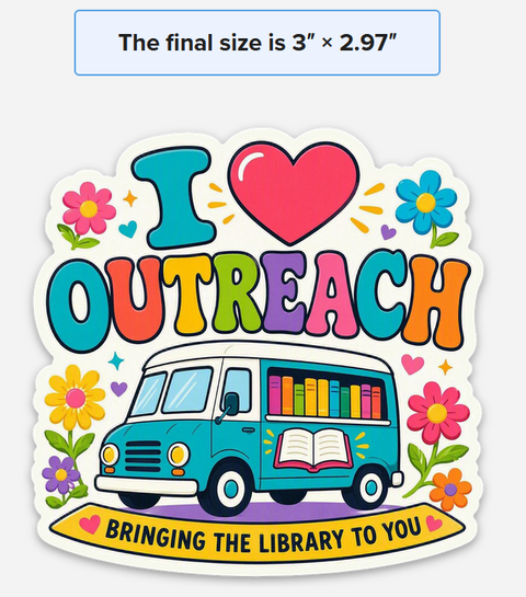 I Love Outreach Acrylic Magnet