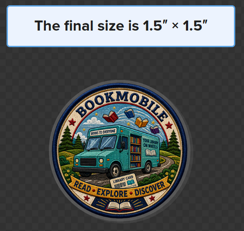 Bookmobile Patch Acrylic Pin