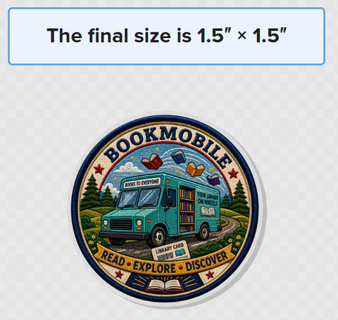 Bookmobile Patch Acrylic Pin