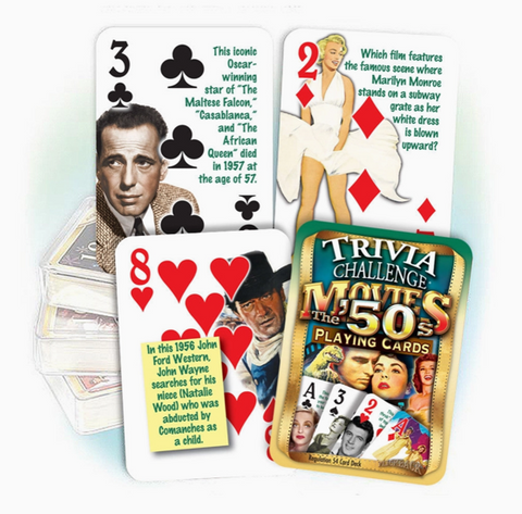 Trivia Challenge 1950s Movies Playing Cards