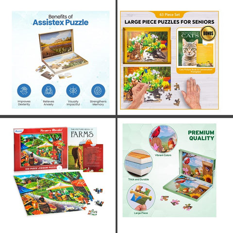 Assistex Dementia Friendly Puzzle Bundle of 8 - Ends Saturday!