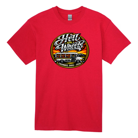 Hell on Wheels (Columbus 2026 Version) Bookmobile Gildan Cotton T-Shirt