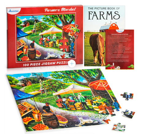 Assistex Dementia Puzzle 100 Large Pieces Jigsaw – Farmer's Market