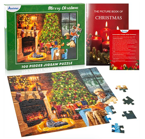 Assistex Dementia Puzzle 100 Large Pieces Jigsaw – Christmas