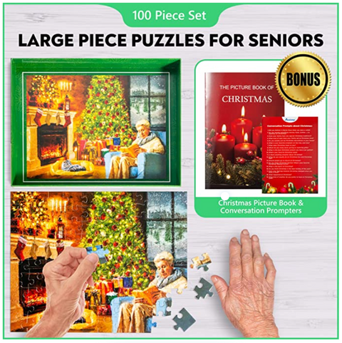 Assistex Dementia Puzzle 100 Large Pieces Jigsaw – Christmas