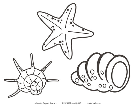Digital Download - Beach Coloring Pages