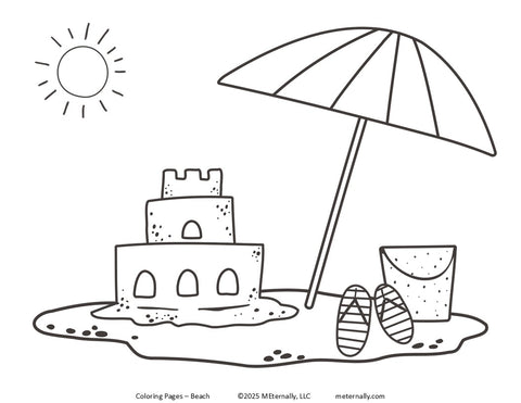 Digital Download - Beach Coloring Pages
