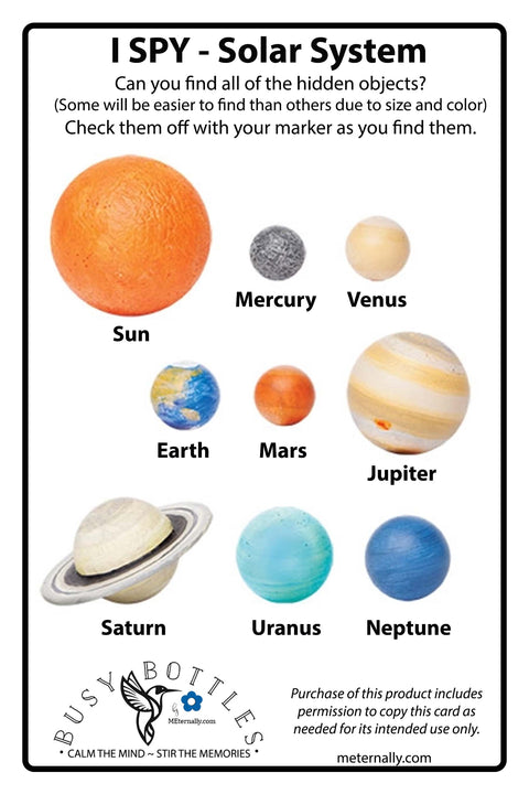Limited Edition Busy Bottle - Solar System