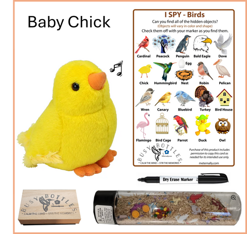 Busy Bottle Mini Kit - Birds Busy Bottle & Audubon Baby Chick with Sound