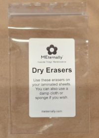 Dry Erasers (Set of 2 in labeled resealable bag)