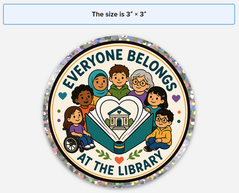 Everyone Belongs Die Cut Glitter Sticker