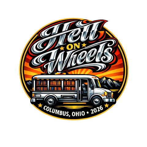 Hell on Wheels (Columbus 2026 Version) Bookmobile Gildan Cotton T-Shirt