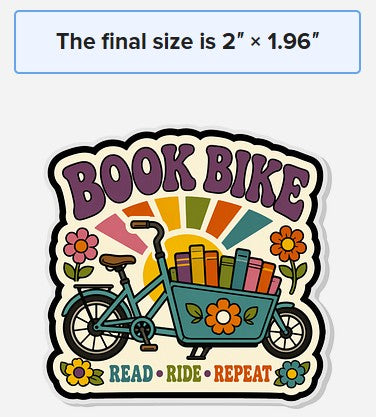 Book Bike Acrylic Magnet