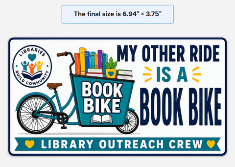 My Other Ride is a Book Bike Bumper Sticker
