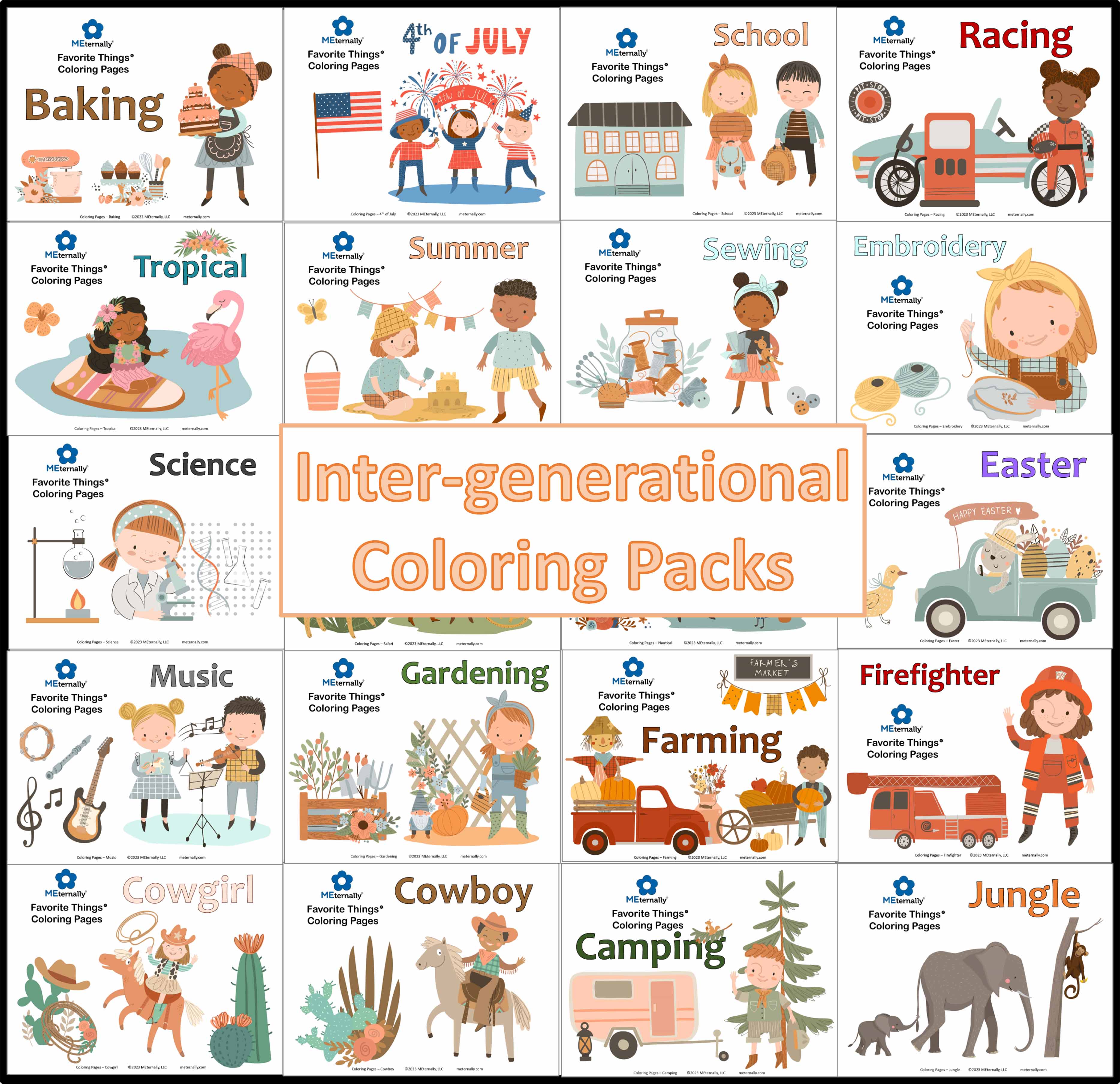 Inter-generational Coloring Pack Bundle – MEternally