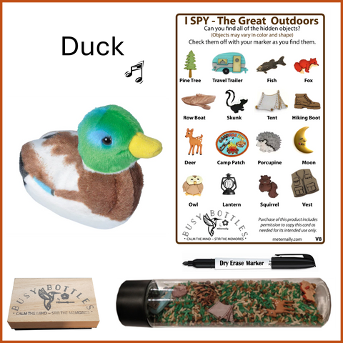 Busy Bottle Mini Kit - Outdoors Busy Bottle & Mallard Duck with Sound