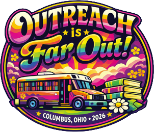 Outreach is Far Out! (Columbus 2026 Version) Bookmobile Gildan Cotton T-Shirt