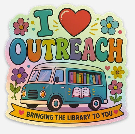 Outreach Holographic Die Cut Sticker