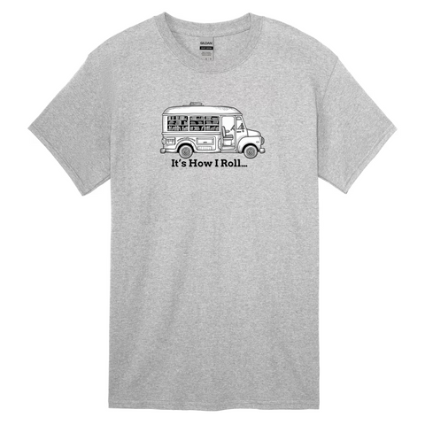 Gray Bookmobile Gildan Cotton T-Shirt