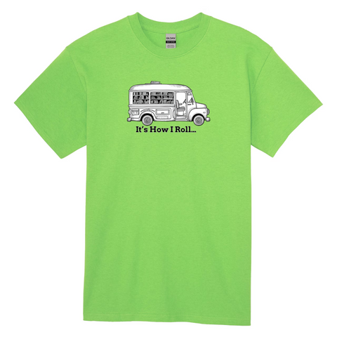 Lime Green Bookmobile Cotton Gildan T-Shirt