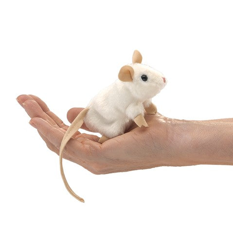 Mini White Mouse (Finger Puppet)