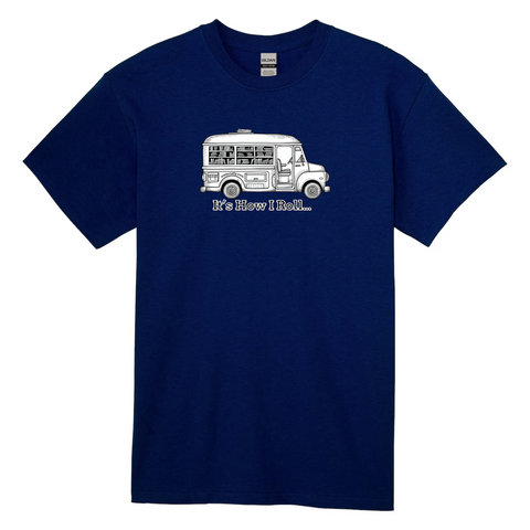 Navy Bookmobile Gildan Cotton T-Shirt